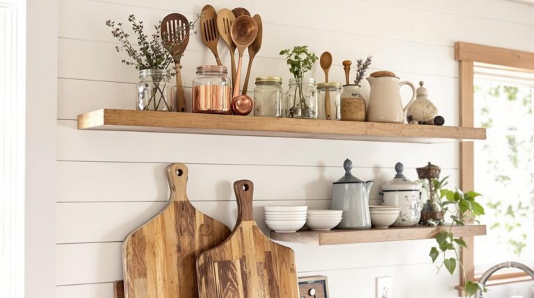 creative kitchen shelf decor
