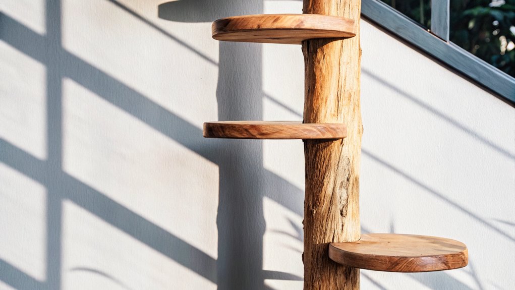 artistic wooden branch display