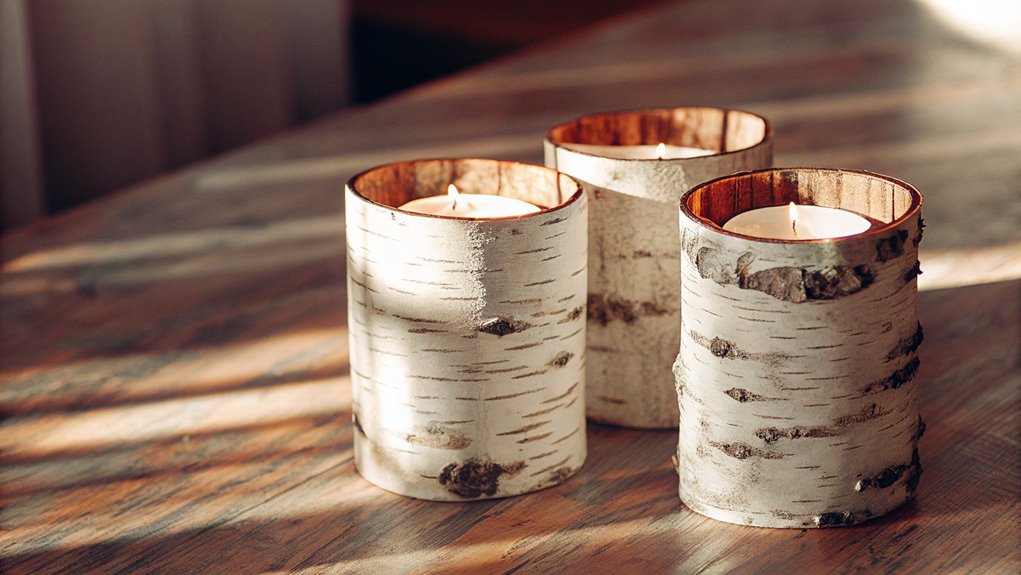 birch branch candle holders