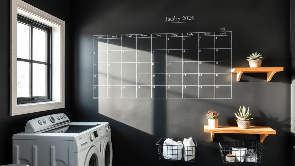 chalkboard wall for scheduling