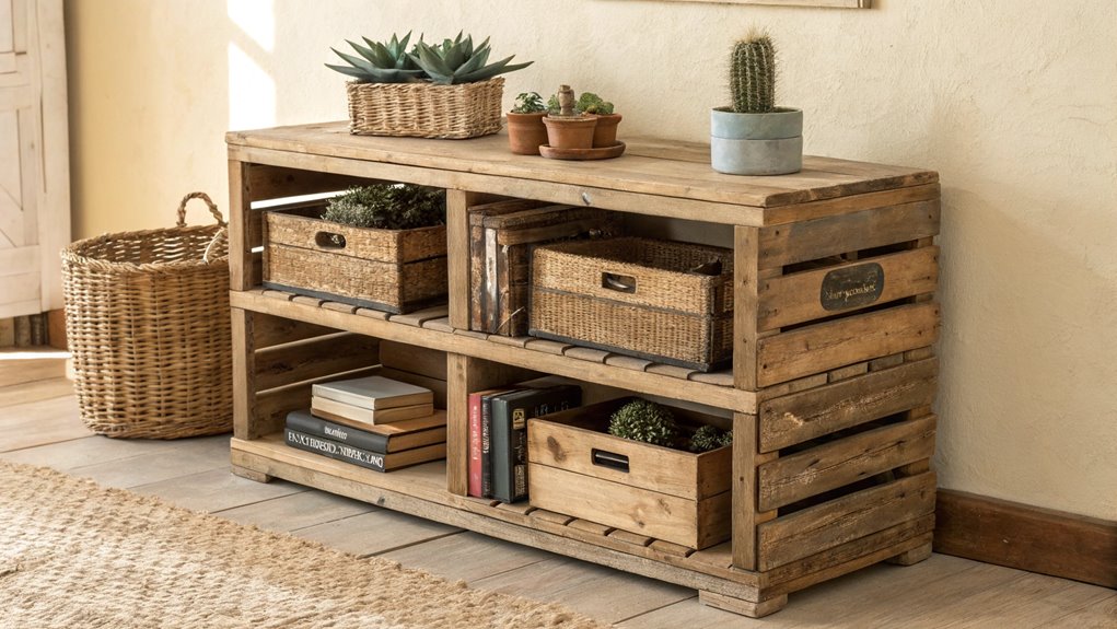 charming wooden storage solution