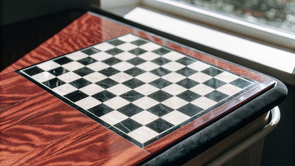 chessboard design in squares