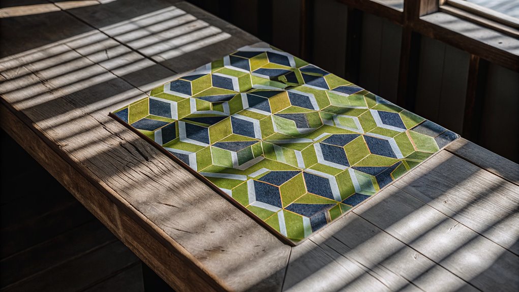 colorful geometric tile design