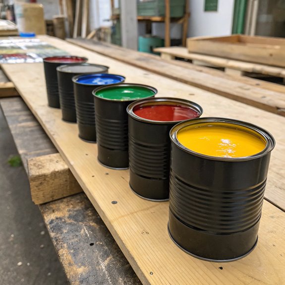 colorful paint can collections