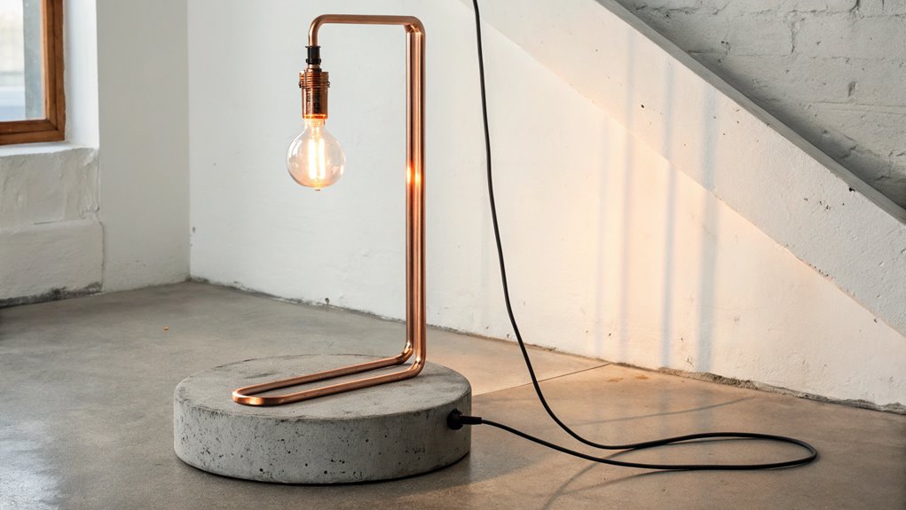 copper tubing light stand