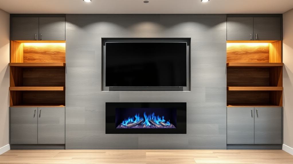cozy electric fireplace furniture