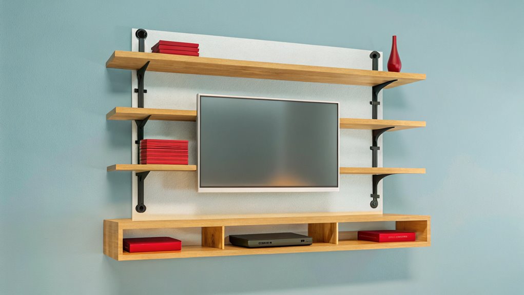 custom shelving for entertainment