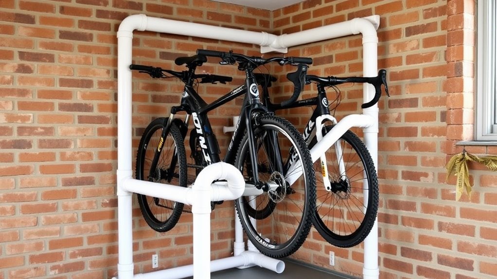 diy bicycle support structure