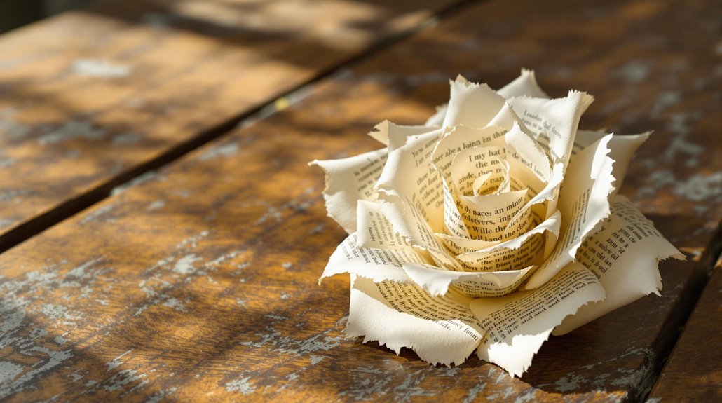 elegant crafted paper roses