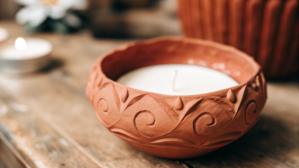 handcrafted clay pinch pots