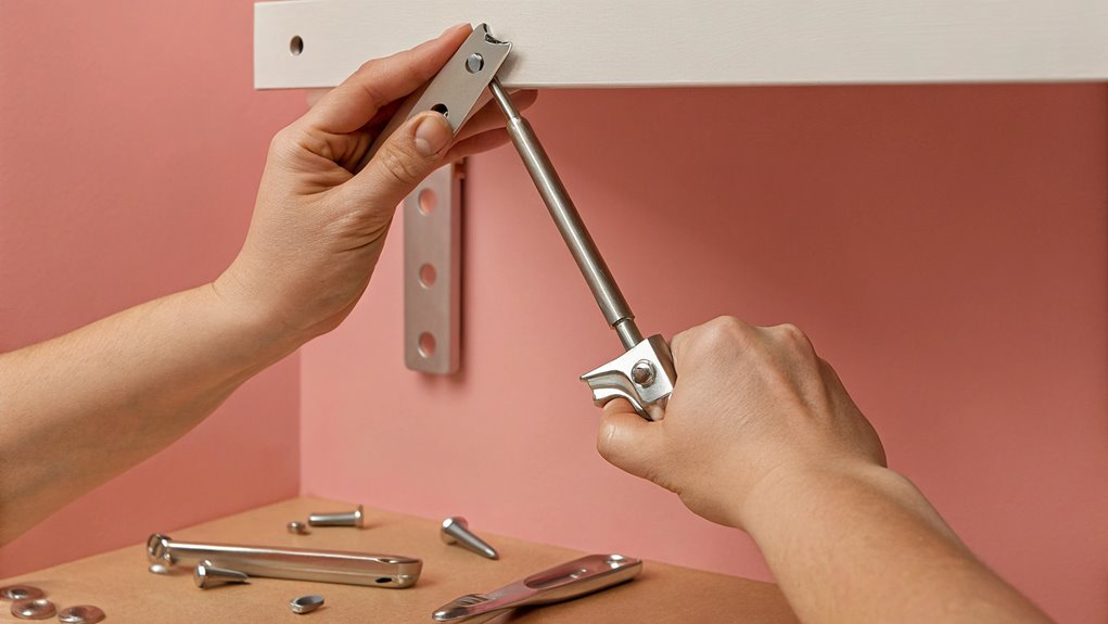 installing hardware and springs