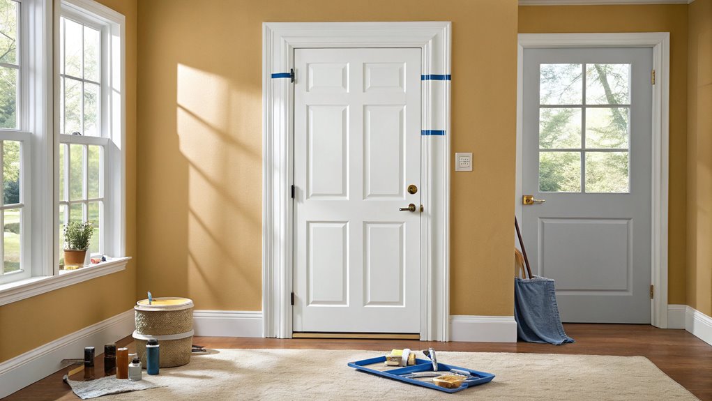 interior door painting project