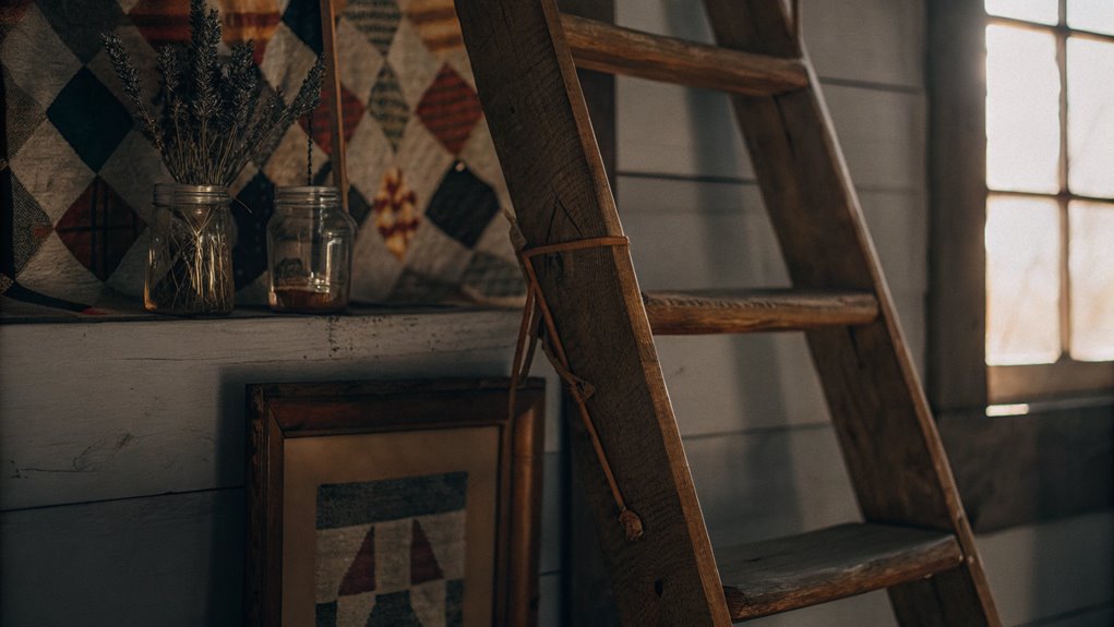 ladder turned decorative display