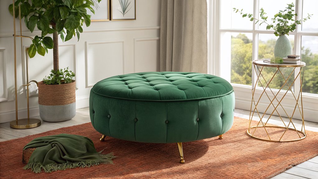 luxurious velvet footrest furniture