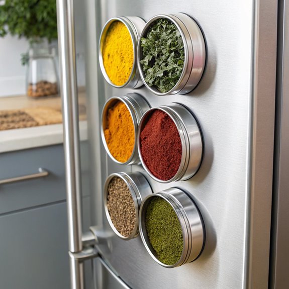 magnetic containers for spices