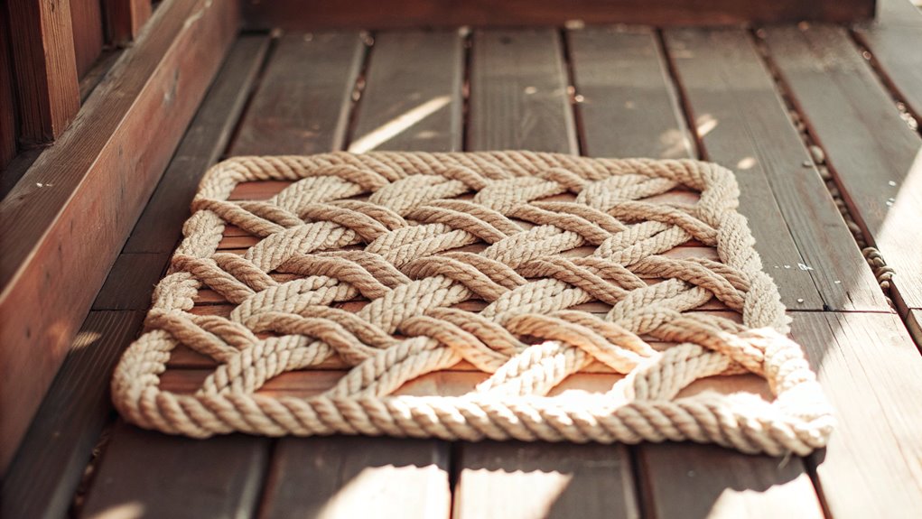 maritime themed welcome mat