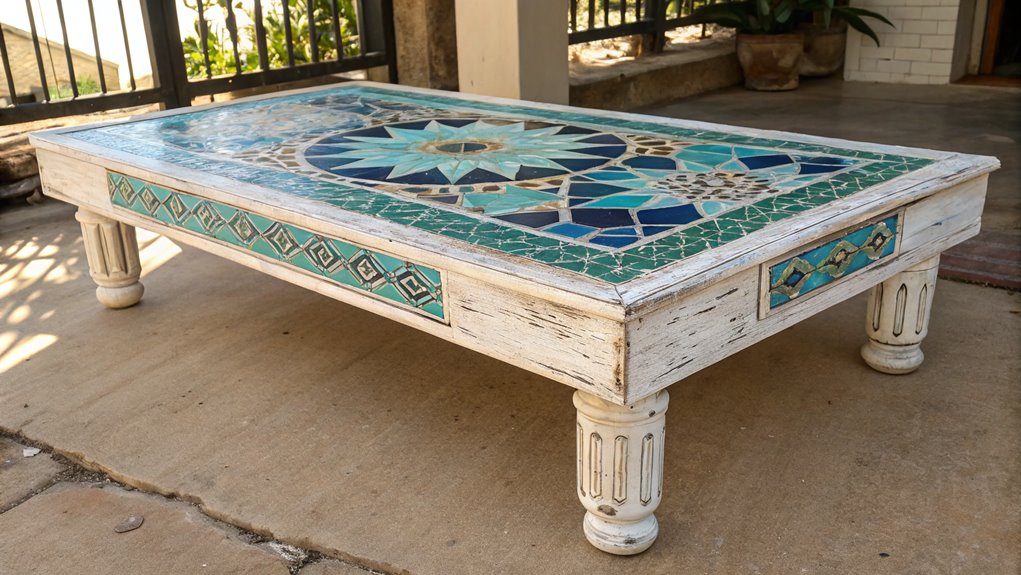 mosaic tile tabletop design