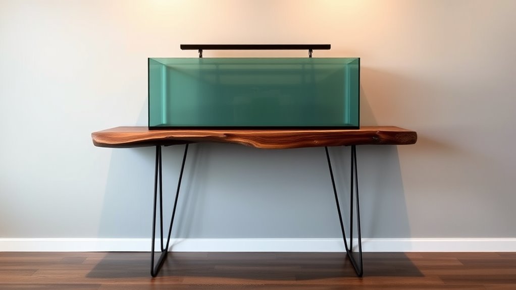 natural rustic wood display