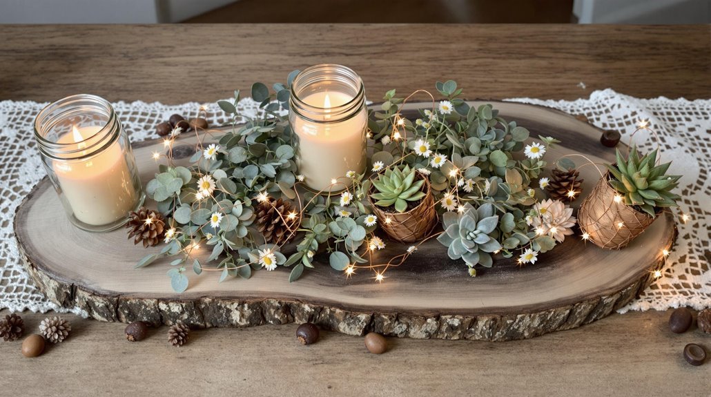 natural wooden decor displays