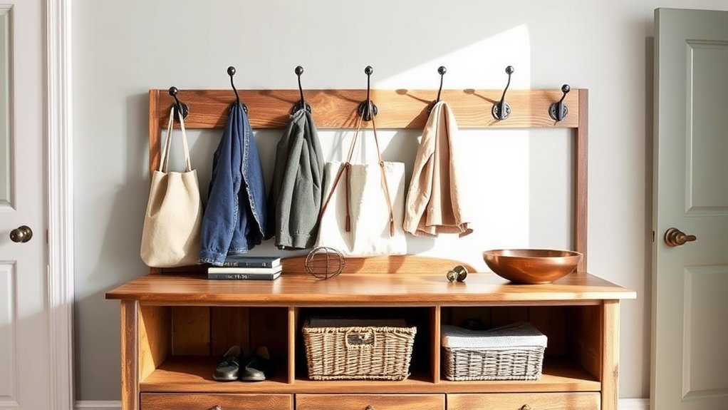 organized entryway storage area