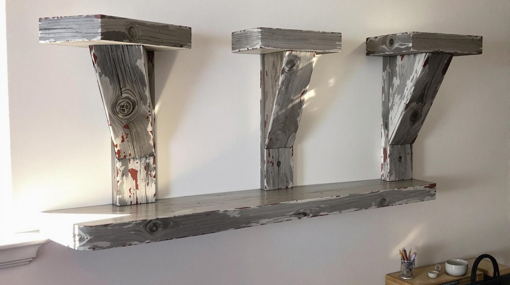 reclaimed wood support brackets