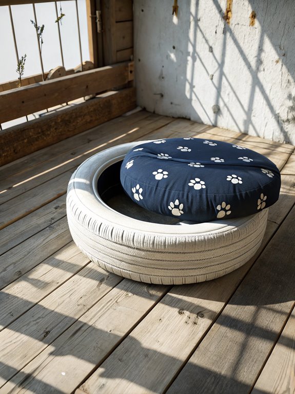 recycled tire dog bed