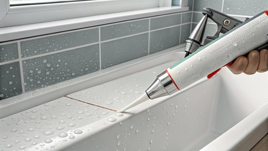 renew bathroom sealant caulk