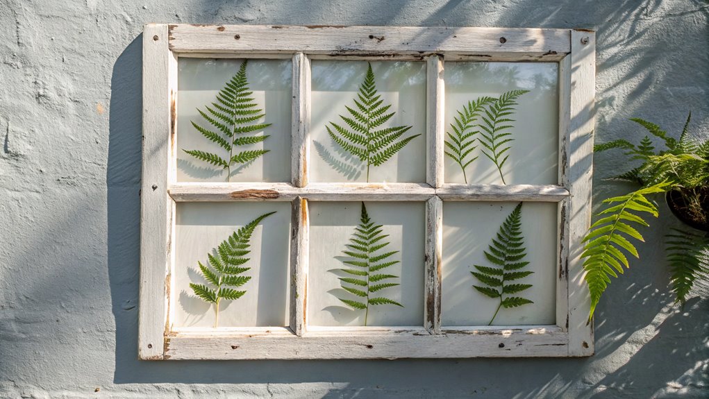 repurposed window frame artwork