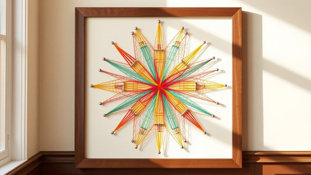 retro geometric string design