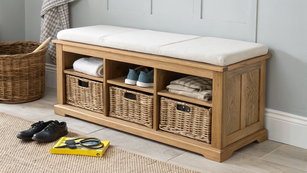 shoe storage with seating