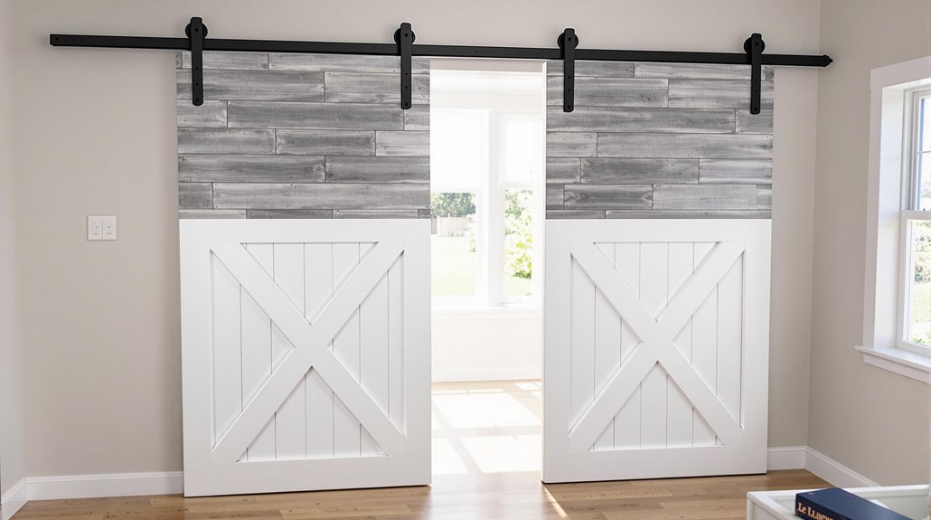 stylish bi color sliding door