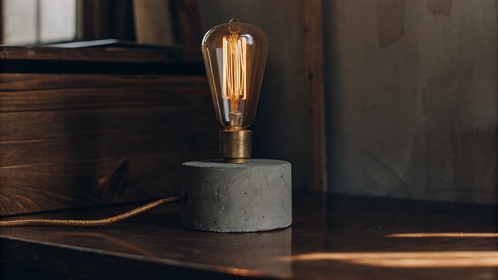 stylish concrete desk lamp