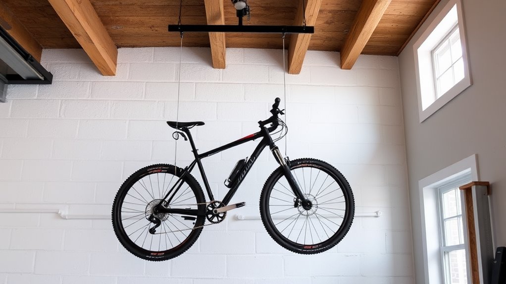 suspended bicycle mounting system