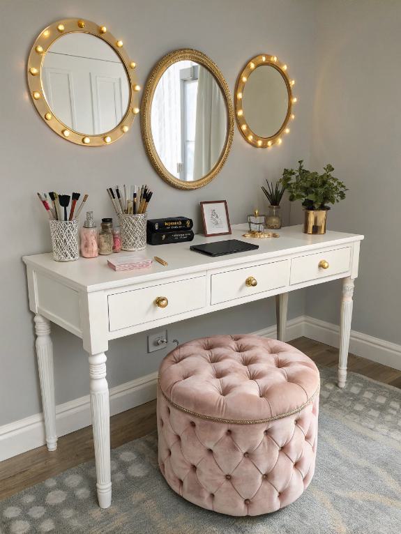 thrifted desk makeover project
