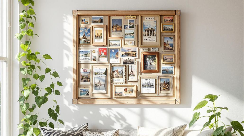 travel postcard collection showcase