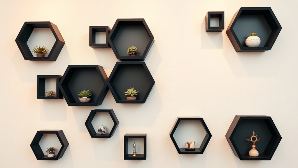 unique geometric display cases