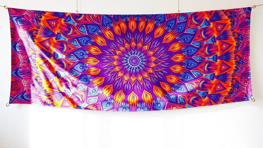 vibrant psychedelic wall decor