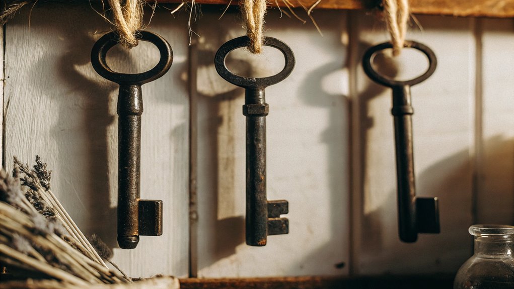 vintage key wall decoration