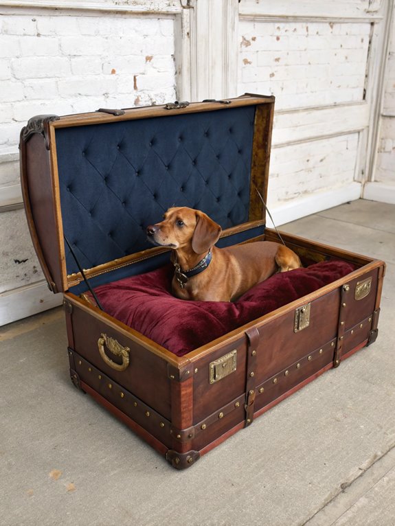 vintage trunk for pets