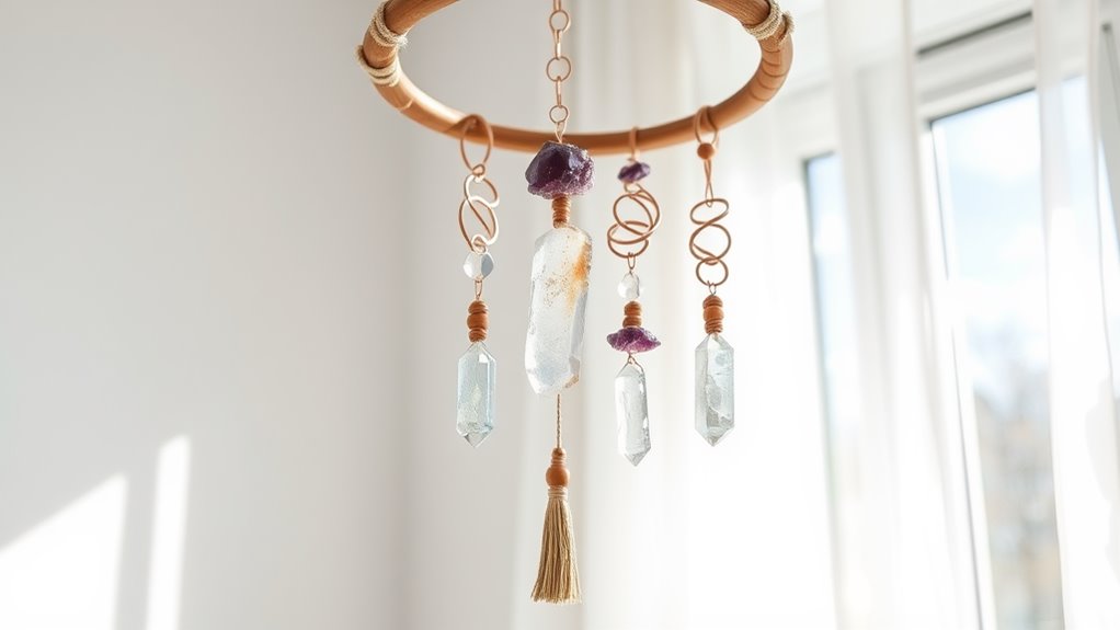 whimsical crystal hanging decor