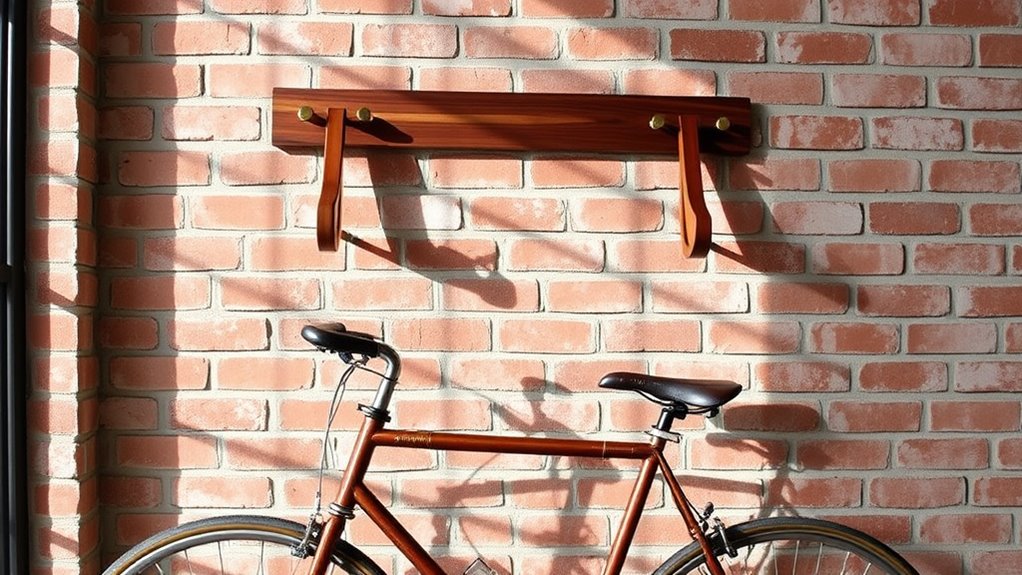 wooden bike storage solution